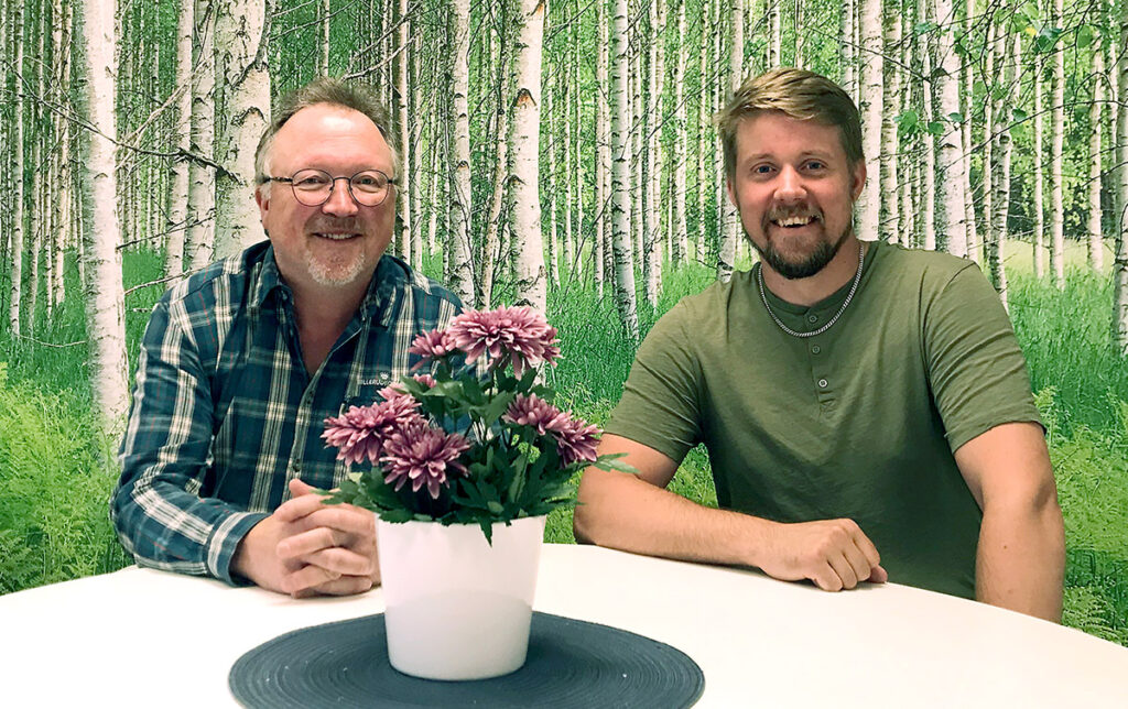 Dan Öhman och Michael Larsson, virkesköpare på BillerudKorsnäs.