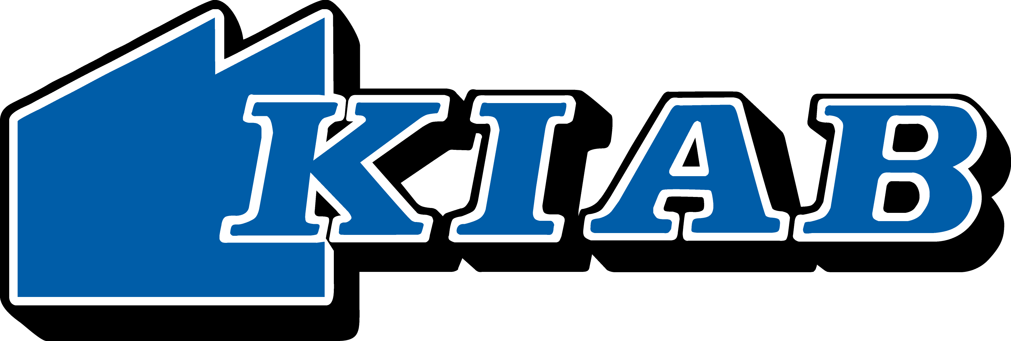 KIABs logotyp i blått
